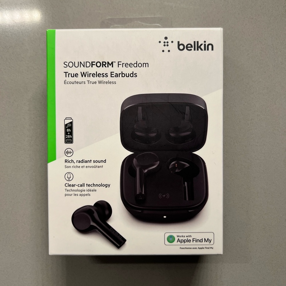 Brand new belkin SOUNDFORM Freedom true wireless earbuds